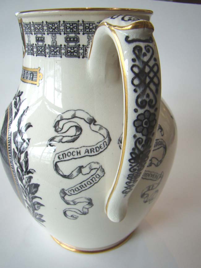 A fabulous Wedgwood pitcher circa 1892 celebrating Alfred Lord Tennyson along with the Works of Tennyson published in 1885 — image 3